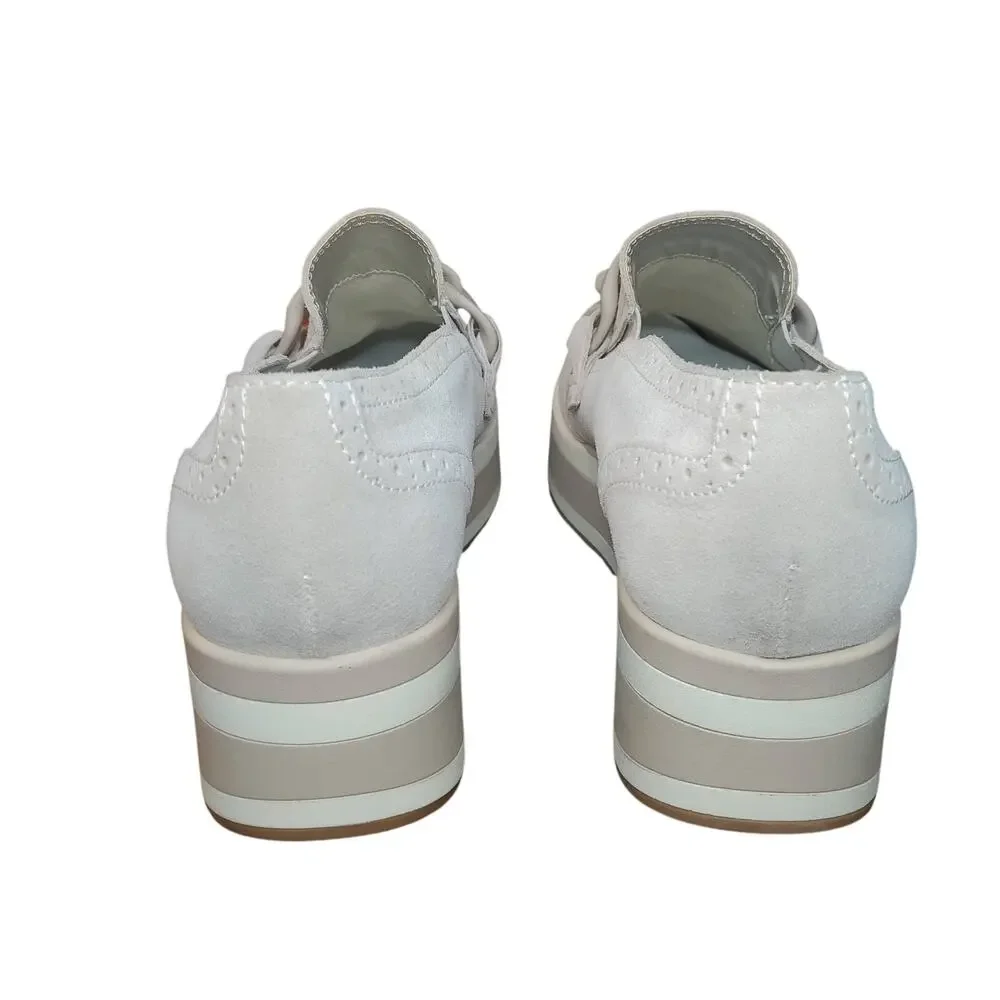 Dolce Vita Jhenee Platform Loafer Sneaker Beige Suede Leather Size 11 NEW READ